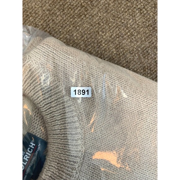 Woolrich Sweater Mens XL Long Sleeve Tight Knit Crew Caribou Pullover - Picture 8 of 8